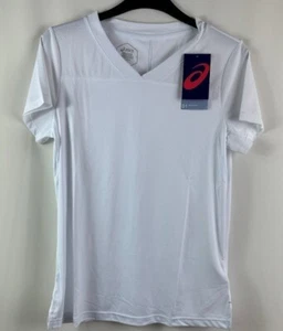 Asics Women's Short Sleeve Tennis T Shirt, White, Small, New - Picture 1 of 2