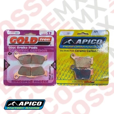 SHERCO SE-F300 FRONT REAR BRAKE PADS 2013-2024 API 031 API 191 APICO GF - Image 1 of 4