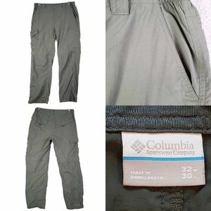 Columbia Hose Herren Größe 32 x 30 Cargo grün grau Shorts wandelbar gerade - Bild 1 von 12