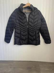 London Fog Black Light Weight Packable Down Puffer Jacket Black Size Small - Bild 1 von 5