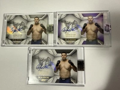 2020 Topps UFC Striking Signatures Chris De La Rocha Auto 3 Lot /25 /99 /235 - Image 1 of 4