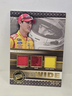 2013 Press Pass Authentics Joey Logano THREE WIDE /50 - Image 1 of 3