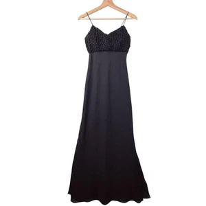 VTG Y2k 90s Sweetheart Empire Waist Maxi Gown Long Dress WOMENS SIZE 4 Evening - Picture 1 of 14