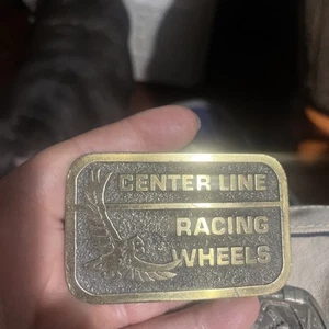 Vintage 1970’s Center Line Racing Wheels Great American Buckle Co. Belt Buckle - Picture 1 of 3