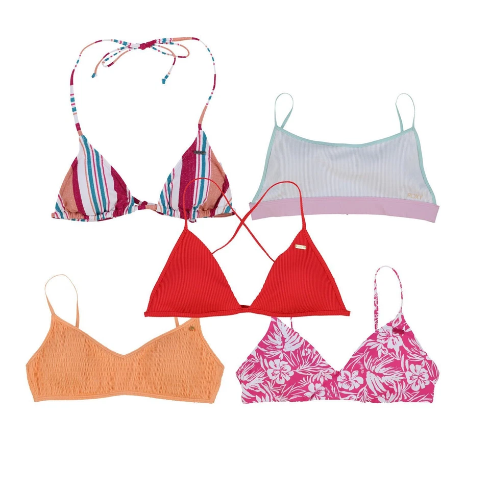 Roxy Mujer Triángulo Bikini Top Traje de Baño Traje de Baño Acolchado Verano Xs S M L Nuevo Foto 1 de 1