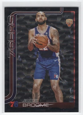 2025-26 Topps Johni Broome Rookie 05/10 Philadelphia 76ers #235 Black Foil - Image 1 of 2