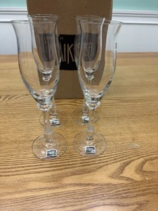Vtg Mikasa Crystal ARDMORE Set of 4~8-1/8" Champagne Flute Stemware Stem 40001 - Picture 1 of 10