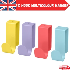 4x IKEA LÄTTHET verstellbare Haken bunt Kleiderbügel Wandaufbewahrung Regal - Bild 1 von 3