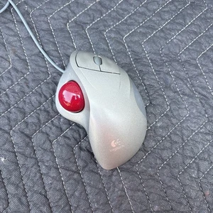 LOGITECH T-BB18 Trackman Wheel Marble Mouse USB 804360-1000 - Tested - Afbeelding 1 van 11