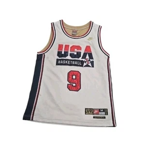 Nike Michael Jordan 1992 Dream Team USA Basketball White Authentic Jersey! M - Picture 1 of 7