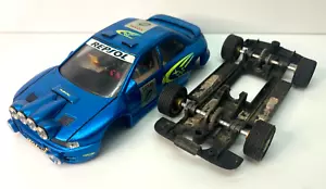 SLOT SCALEXTRIC 1/32 SCX SUBARU IMPREZA CARROCERIA RESINA USADO FALTAN PIEZAS - Imagen 1 de 9