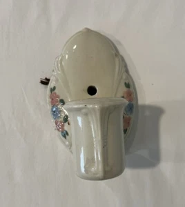 Proceeds Porcelain Art Nouveau Floral Flush Mount Light Fixture Sconce Parts - Picture 1 of 17