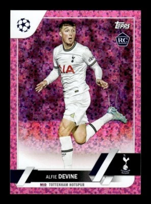 2022-23 Topps UEFA Champions #129 Alfie Devine RC Pink Speckle Foil - Image 1 of 2