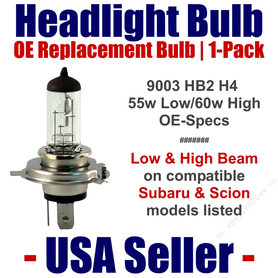 Headlight Bulb Low/High OE Replacement Fits Listed Subaru & Scion Models - 9003 - Image 1 of 1