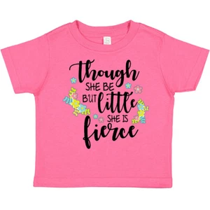 Inktastic Though She Be But Little She Is Fierce Shakespeare Toddler T-Shirt Kid - Picture 1 of 11