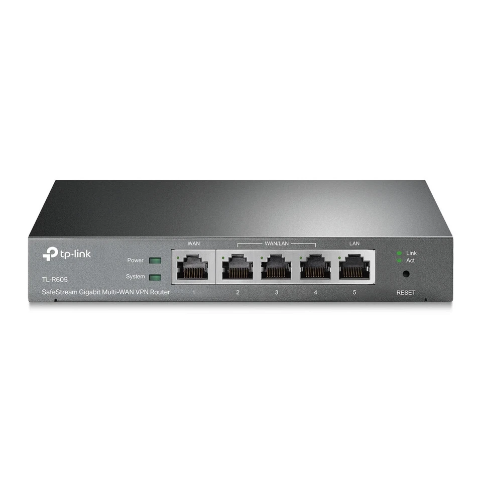 TP-Link TL-R605 Gigabit Ethernet 4 RJ-45 DC VLAN Firewall VPN Black - Immagine 1 di 3