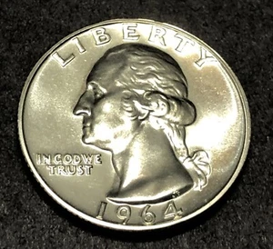 1964 Washington 90% Silver Quarter Proof from US Mint Proof Set - Picture 1 of 2