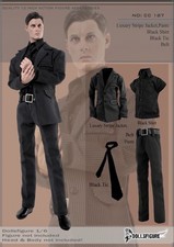 DOLLSFIGURE CC187 1:6 Scale 12" Male Action Figure Black stripe Suit Set Model