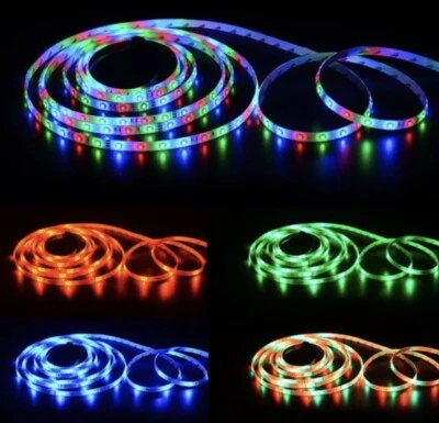 16Ft 2835 SMD RGB 300 LED's LED Strip Room Home Light Tape Lamp 12V Color  A0033 - Image 1 of 4