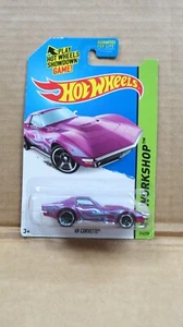 HOT WHEELS WORKSHOP PURPLE '69 CORVETTE CAR NEW - Picture 1 of 3