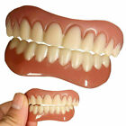2Pcs Silicone Upper Lower False Teeth Dental Veneers Dentures Fake Tooth Smile