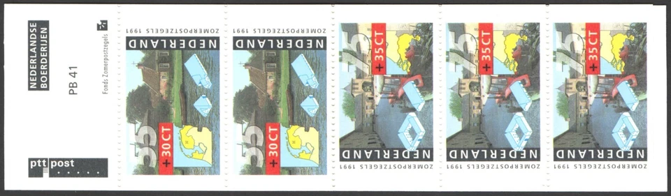 1991 Netherlands, Farms in Friesland en Limburg, Stampbooklet, MNH - Image 1 of 1