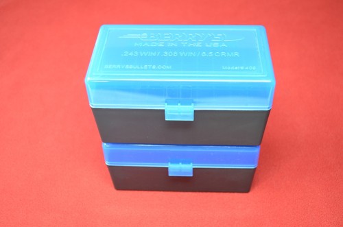 2 x AMMO BOXES BLUE 50 Round 308 / 243 / More- Berry's Plastic ...