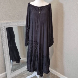 Free People Maxi-Bohokleid Damen Größe M schwarz - Bild 1 von 9