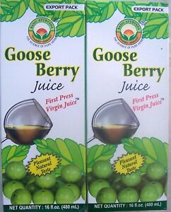 2 PAK 16oz. Basic Ayurveda GooseBerry Amla Juice FIRST PRESS VIRGIN ) EXP 3/25