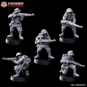 Imperial Japanese Riflemen, Wargames Historical Japanese Soldier WW2 Miniature - Picture 1 of 1