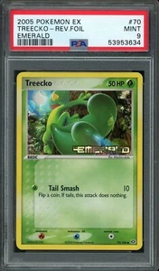 Tarjeta Pokémon Treecko 70/106 Holograma Inverso Esmeralda PSA 9 COMO NUEVA - Imagen 1 de 2