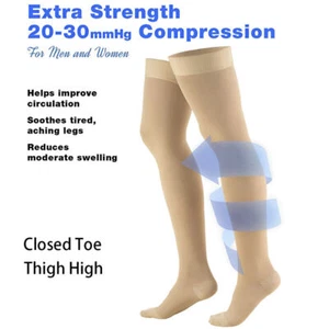 1PAIR Medias De Compression Para Mujer Calcetines Para La Circulacion 20-30 mmhg - Picture 1 of 12