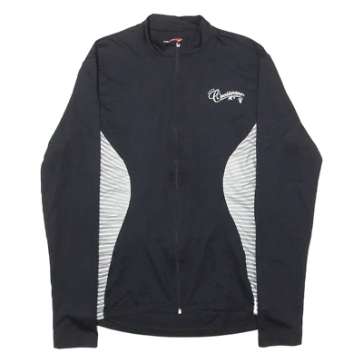 CROSSWAVES Full Zip Cycling Womens Jersey Black Long Sleeve High Neck UK 12 - Image 1 of 4