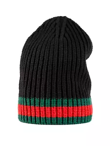 NEU GUCCI LUXUS STRICK WOLLE WEB BEANIE MÜTZE UNISEX M - Bild 1 von 9