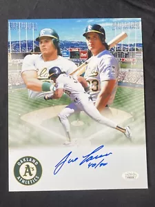 Foto 8x10 auto firmada por José Canseco Oakland Atletics 40/40 ~ certificado de autenticidad JSA - Imagen 1 de 5