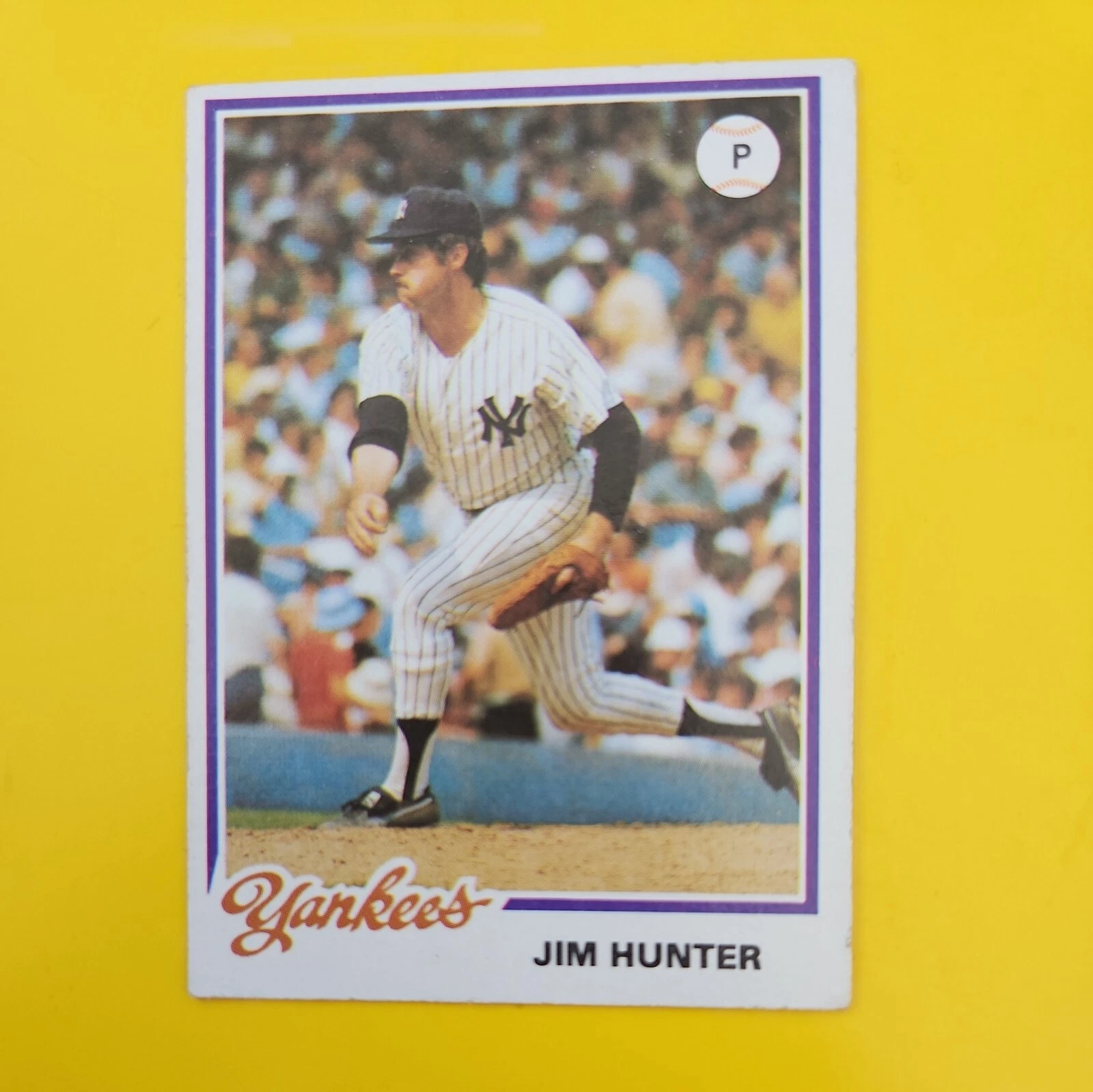 1978 Topps Burger King Baseball Card #  7 Jim Hunter New York  Yankees