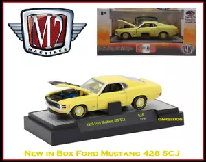New M2 1/64 Diecast Car '70 Ford Mustang 428 SJC in Acrylic Display Case - Picture 1 of 7