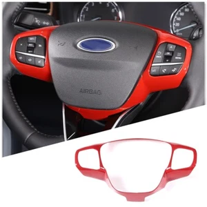 Sport Red Steering Wheel Button Frame Decorative Cover For Ford Maverick 2022-25 - Picture 1 of 11