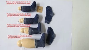 Chaussettes Bleu Taille 0 Ref " 0BU " pour poupées de 24 à 45 cm - Picture 1 of 1