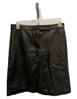 Tommy Hilfiger Black Soft Leather Pencil Skirt Size 10 - Image 1 of 4