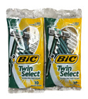 BIC TWIN SELECT Razors Men's Sensitive 10 Count  ( 2 pack ) green