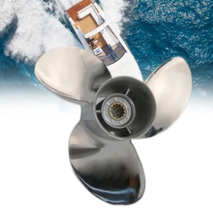 Stainless Steel Outboard Propeller 9.25x12 For Mercury Tohatsu Nissan 9.9-20HP - Picture 1 of 6