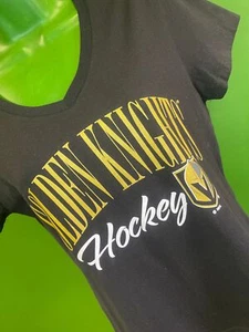 NHL Vegas Golden Knights schwarz V-Ausschnitt T-Shirt Damen Medium neu mit Etikett - Bild 1 von 8