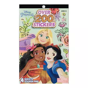 Disney Princess Adesivo Libretto per Bambini - 4 Fogli, Oltre 200 Adesivi - Foto 1 di 5