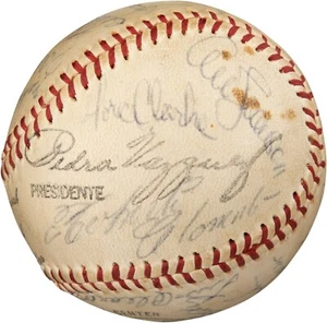 Roberto Clemente 1960's San Juan Senadores Team Signed Baseball PSA DNA COA - Picture 1 of 7
