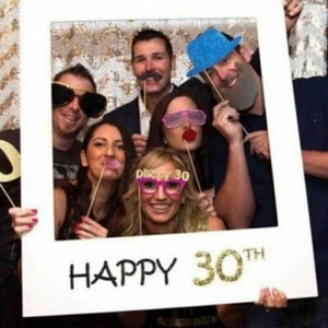 Photo Booth Props Blank Picture Frame Background Birthday Wedding Hen Party - Picture 1 of 37