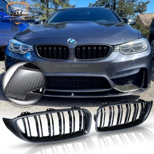 For 2014-2018 BMW F32 F33 F36 4-Series F80 M3 Front Kidney Grille Carbon Fiber - Picture 1 of 8