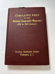 Kumulativer Index zum National Geographic Magazin (1899 bis 1940 inklusive) Buch - Bild 1 von 8