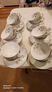 Vtg Narumi Fine China Ma-Tsu 18.Coffee Cups and 6. Sauce Set Model #5099Japan - Picture 1 of 3