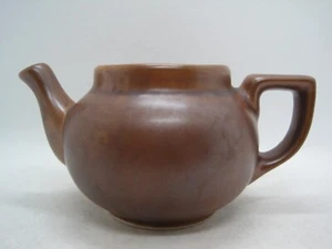 Hall China Matte Earth Brown Boston 2-Cup Teapot w/ Sunken Lid/Cover Rare Color - Picture 1 of 7